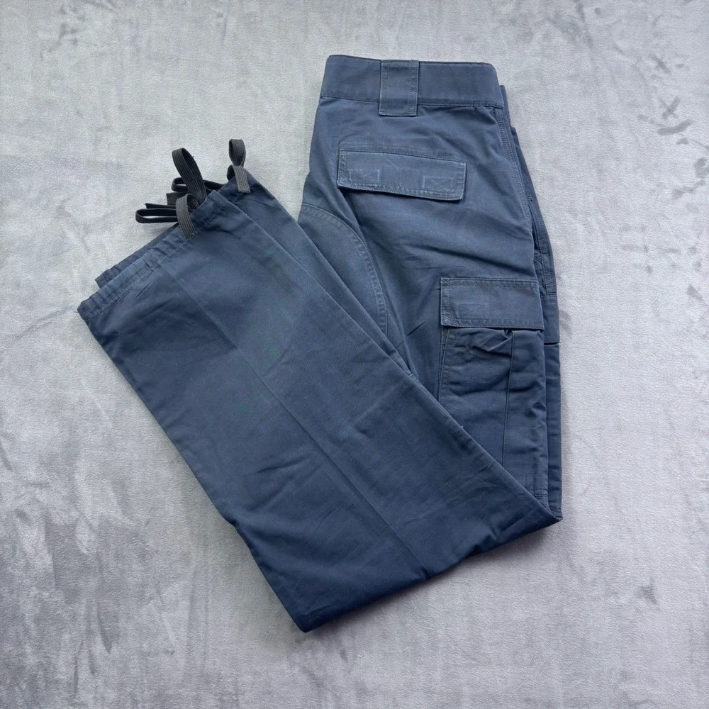 5.11 Tactical Series Mens Cargo Pants Navy Blue Ripstop Work Trousers 36x31